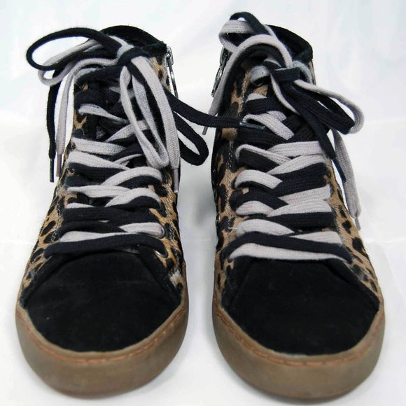 Ash pony hair High Top Sneakers in leopard print - Picture 7 of 7
